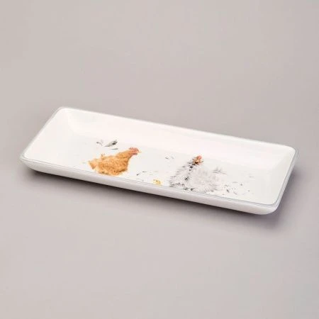 Блюдо 28*12*3см керамика FUNNY HENS (32)