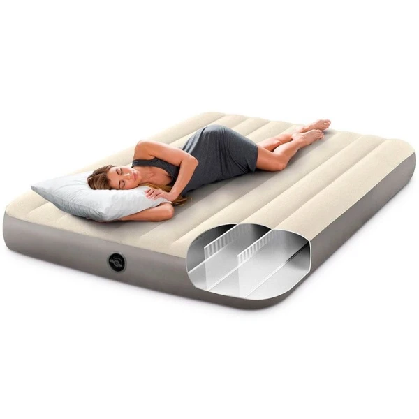 Матрас надувной двухместный флок ПВХ Single-High 203*152*25см до 272кг (3)