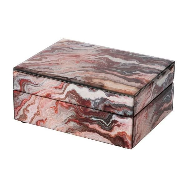 Шкатулка для украшений 16*12*7см МДФ/стекло (12)