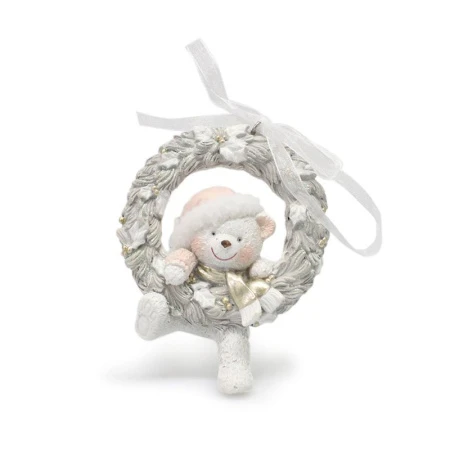 Игрушка новогодняя на елку МИШКА В ВЕНКЕ 8*3*10см полирезин (12) Игрушка новогодняя на елку МИШКА В ВЕНКЕ 8*3*10см полирезин (12)