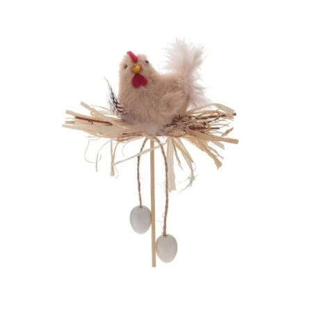 Стикер пасхальный Курица текстиль 10*6*31см, 3 вида