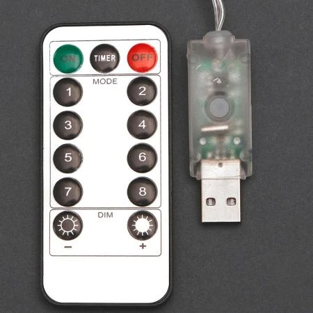 Гирлянда светодиодная Занавес Роса 2,8*3м USB, крючки, пульт, мульти свет