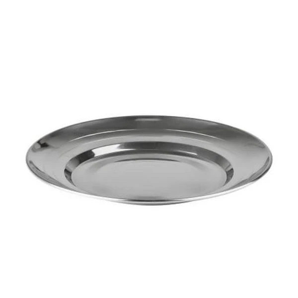 Тарелка мелкая 20см 350мл нерж.сталь десертная 0079 (120)