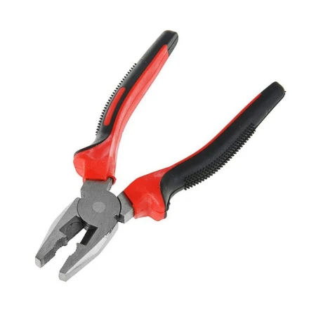 Плоскогубцы комбинированные металл 160мм шлифованные, двухкомпонентные рукоятки, LOM 1532370 (1)