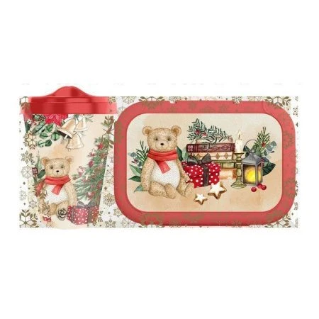 Набор с декором: стакан с крышкой 420мл + ланч-бокс 850мл пластик ИГРУШКИ красный (20) 223137106/03