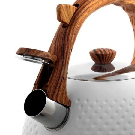 Чайник со свистком 2,7л нерж.сталь ручка soft touch белый индукция, арт.100305WH (12)