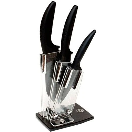 Подставка для трёх ножей 12*9*18см акрил DZ-002 (20)