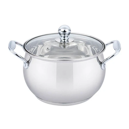 Кастрюля 7л нерж.сталь Apple стекл.крышка 24см WR-1292 Premium (6)