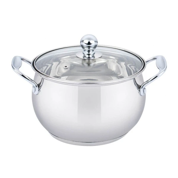 Кастрюля 7л нерж.сталь Apple стекл.крышка 24см WR-1292 Premium (6)