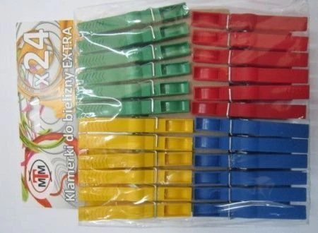 ЯЯЯПрищепки бельевые пластм. 24шт. Экстра 80мм (80) (мтм) ВЫВОД