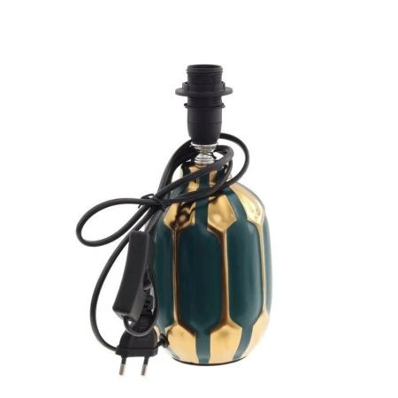 Лампа настольная с абажуром керамика зеленая 19,5*19,5*32,5см Е14 (72)