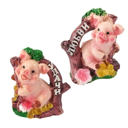 Фигурка Свинья полистоун 6*5,5*2,5см 18478/JC-9913 (8/360)