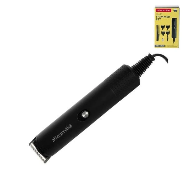 Машинка для стрижки электрическая пластик 220V, нерж.лезвия, 4 уровня стрижки, арт. 6806 (12)