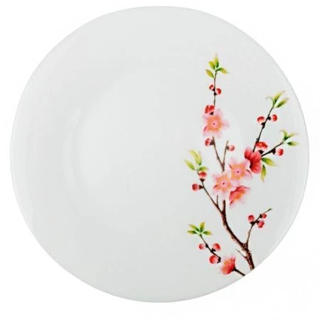 Тарелка мелкая 17,5см стеклокерамика САКУРА плоская круглая (6/72)