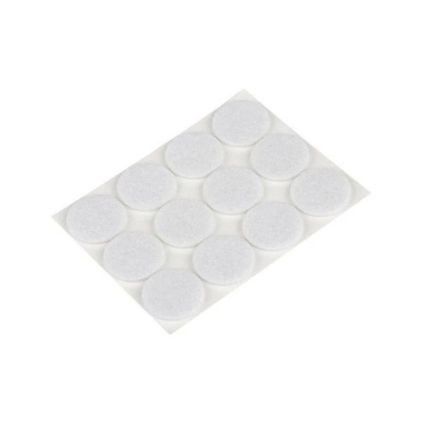 Накладки-протекторы для мебели самоклеящиеся 12шт 28мм  белый