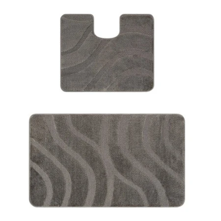 Набор ковриков в ванную 2пр 50*80/40*50см полипропилен MAXIMUS SYMPHONY  OPAL GREY 2503