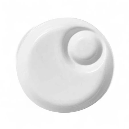 Тарелка с соусником 23см фарфор 9" 55 JC-17798 (40/35)