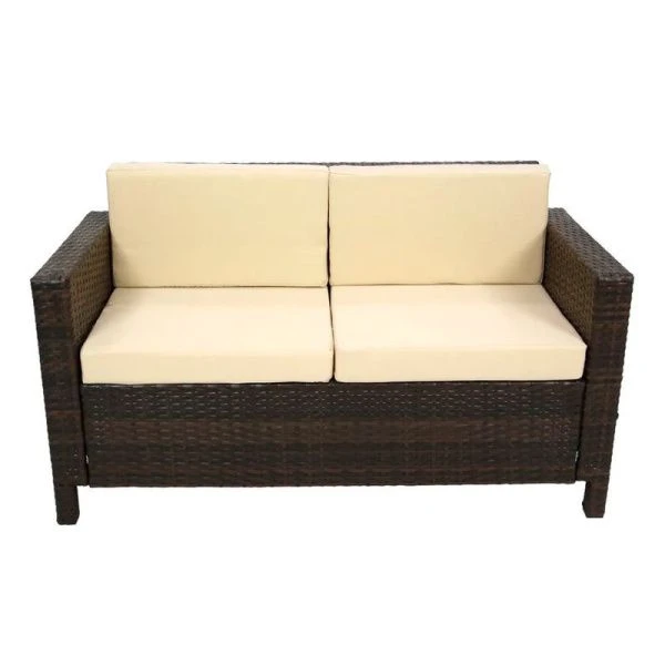 Набор мебели иск.ротанг Никон (диван+2 кресла+стол) коричневый, бежевый, арт.SFS001 (1)