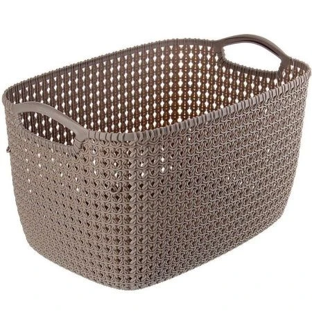 Корзинка 8л 295*210*170мм пластик Paola серо-коричневый (24)