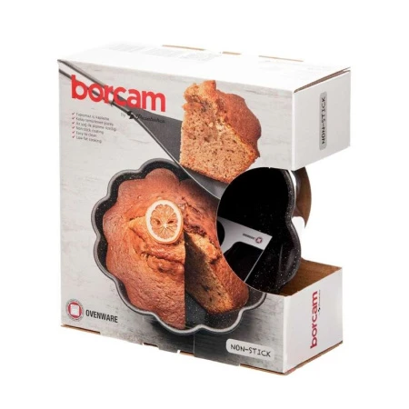 Форма для кекса 1,68л 21,8см стекло БОРКАМ керамическое АП черная 59114NS (6) Форма для кекса 1,68л 21,8см стекло БОРКАМ керамическое АП черная 59114NS (6)