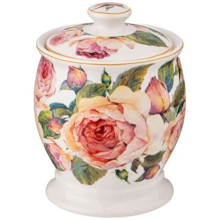 Банка для сыпучих продуктов 14см фарфор ВИНТАЖ.ПИОНЫ (24)