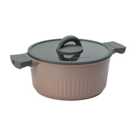 Кастрюля 3,2л алюминий АП STELLA Cappuccino со стекл.крышкой 24см (3)