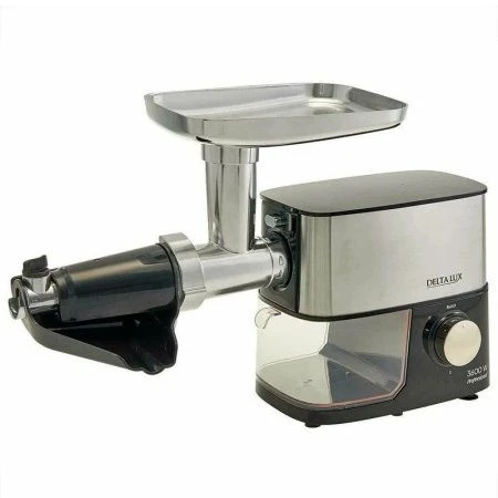 Мясорубка электрическая нерж.сталь DELTA LUX DE-602MS черная 3600Вт насадка для томата(4)