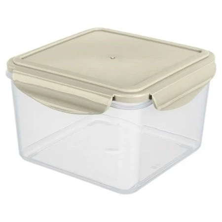 Контейнер пищевой СВЧ 1,6л 160*160*104мм пластик SMART LOCK герметичный светло серый (12)