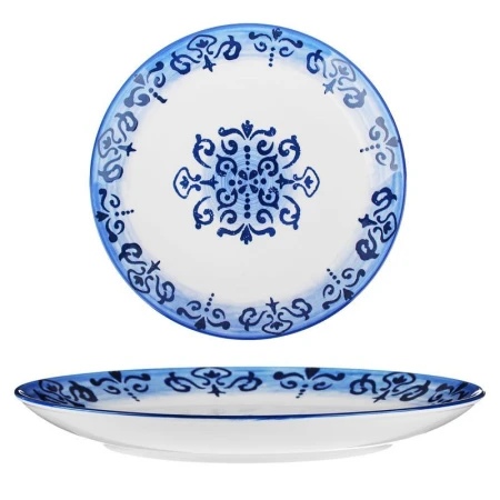 Тарелка мелкая 26*26*3см фарфор Ivlev Chef Этника обеденная (18)