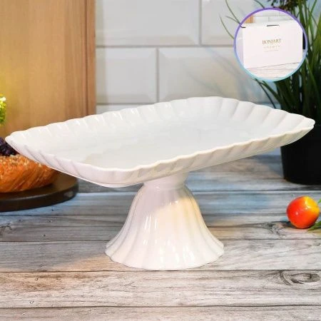 Фруктовница на ножке фарфор 30,5см (4)