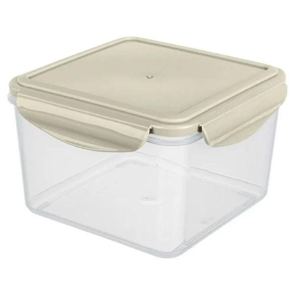 Контейнер пищевой СВЧ 1,6л 160*160*104мм пластик SMART LOCK герметичный светло серый (12)