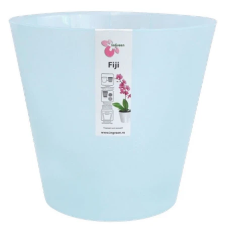 Горшок для цветов 1,6л d160мм пластик London Orchid  голубой перламутр (16)