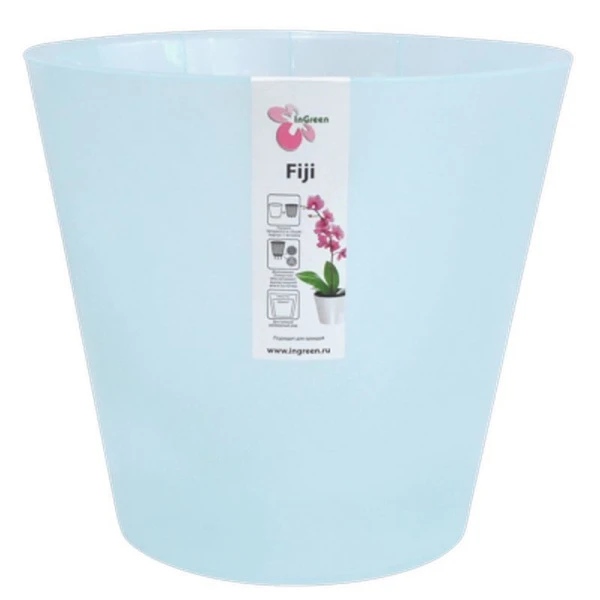 Горшок для цветов 1,6л d160мм пластик London Orchid  голубой перламутр (16)