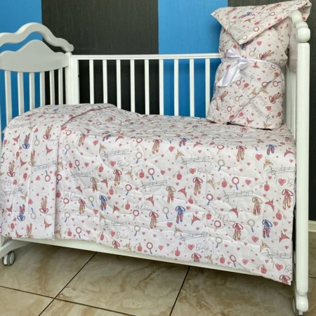 Покрывало детское 106*145 поплин стеганое Lime Time BABY TIME рис. Балет