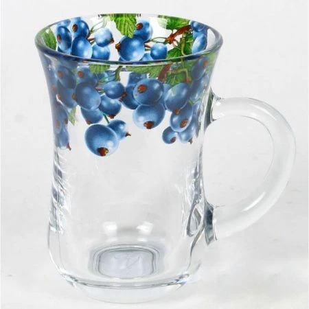 Кружка 145мл стекло АРМУД Чай и кофе ЧЕРНАЯ СМОРОДИНА (12)