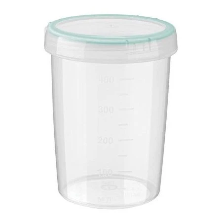 Контейнер пищевой 500мл 9*12см пластик ВИНТАЖ с завинчивающейся крышкой (18)