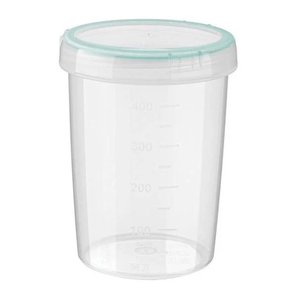 Контейнер пищевой 500мл 9*12см пластик ВИНТАЖ с завинчивающейся крышкой (18)