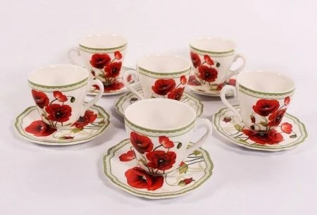 Кофейный набор 12пр 90мл фарфор HMBL007 'HUA25830 (1-12)