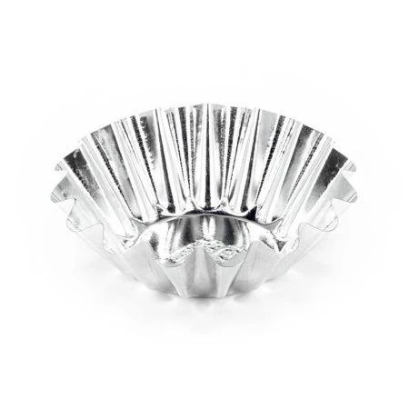 Форма для кекса 8,3*2,1см белая жесть вес 14г КФ-01.000 (720)