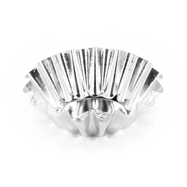 Форма для кекса 8,3*2,1см белая жесть вес 14г КФ-01.000 (720)