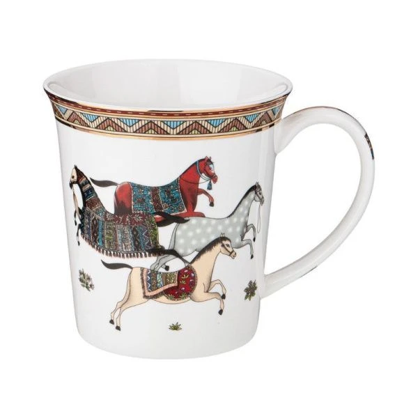 Кружка 400мл фарфор Лошадь (36)