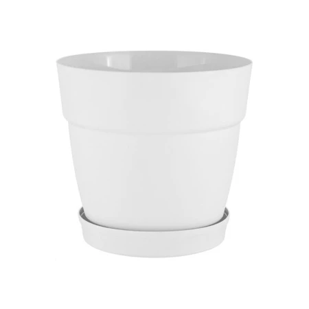 Горшок для цветов 48л 465мм пластик Villa de Fiori с фикс.поддоном на колесиках белоснежный жасмин (1)