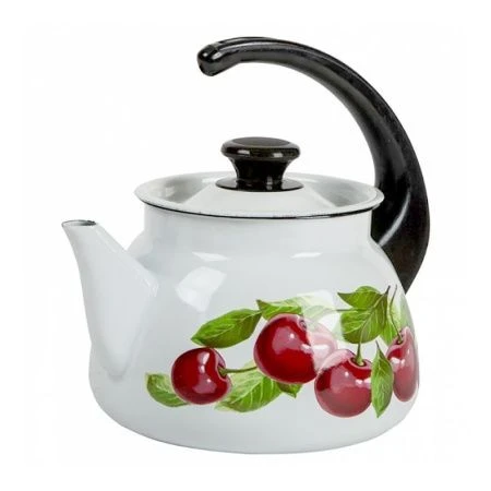 Чайник 3л эмаль белый с рис. сферический 42704-122/6-У (4)