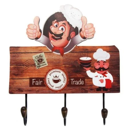 яяяВешалка 3 крючка 23*19см Повар DP-53938 (120)