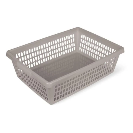 Корзина 38*28*11см пластик ВЕЛЕТТА коричнево-серая прямоугольная С714КСЕР (16)