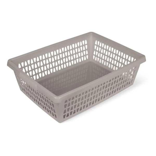 Корзина 38*28*11см пластик ВЕЛЕТТА коричнево-серая прямоугольная С714КСЕР (16)