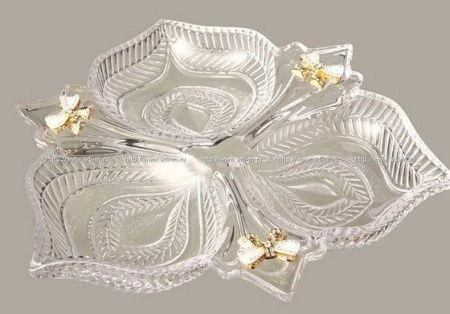 Менажница 3 секции стекло С БАНТИКОМ 30*30*5см 355-135 (8) Менажница 3 секции стекло С БАНТИКОМ 30*30*5см 355-135 (8)