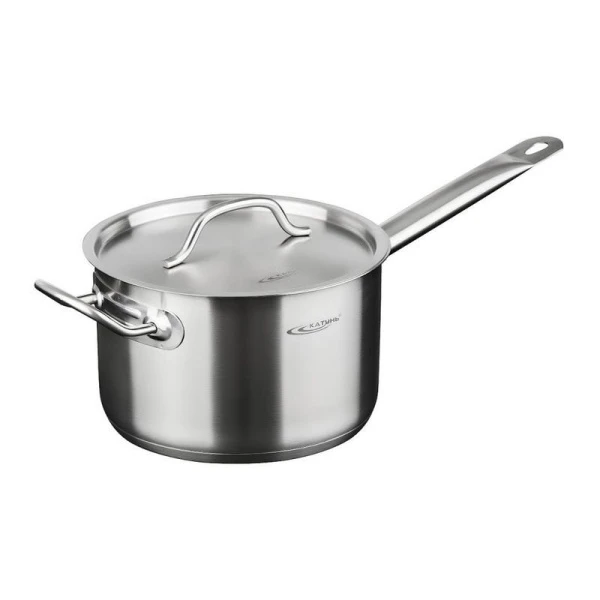 Сотейник 4,8л 22*13,5см нерж.сталь ОБЩЕПИТ-ШЕФ с мет.крышкой с 2-мя ручками ТРС КТ-ОБ-КК-22 (2)