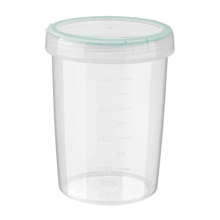 Контейнер пищевой 500мл 9*12см пластик ВИНТАЖ с завинчивающейся крышкой (18)