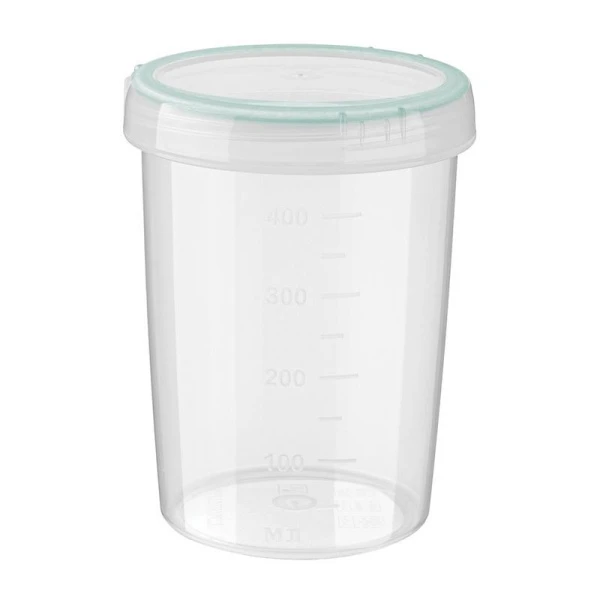 Контейнер пищевой 500мл 9*12см пластик ВИНТАЖ с завинчивающейся крышкой (18)